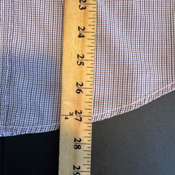 Ben Sherman Orange & Blue Check Western-Style Button-Up Shirt, Size Small - Picture 8 of 9